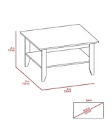 Sahara Coffee Table, Four Legs, One Shelf