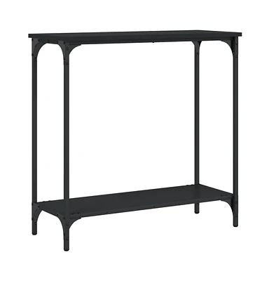 vidaXL Console Table Black 29.5"x12"x29.5" Engineered Wood