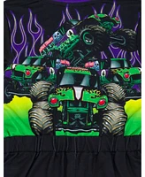 Monster Jam Boys Grave Digger French Terry Racing Zip Up Coverall to