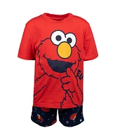 Sesame Street Toddler Boys Elmo Cookie Monster T-Shirt and Shorts Outfit Set to