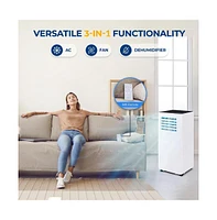 SereneLife Portable Air Conditioner, 8,000 Btu, Built-in Dehumidifier & Fan