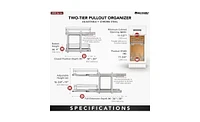 Rev-a-Shelf Kitchen Cabinet Pullout Shelf Organizer, 12 x 18 In, 5WB2-1218CR-1