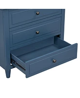 Slickblue 3-Drawer Nightstand Wood Cabinet for Stylish Storage