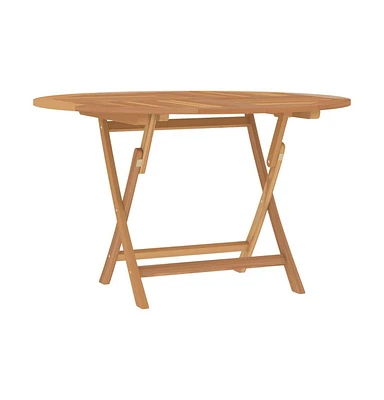 vidaXL Folding Patio Table 43.3"x29.5" Solid Wood Teak