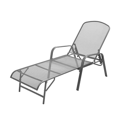 vidaXL Sun Lounger Steel Anthracite