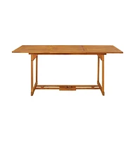 vidaXL Patio Dining Table 70.9"x35.4"x29.5" Solid Acacia Wood