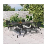 vidaXL Patio Table Anthracite 78.7"x39.4"x28" Steel