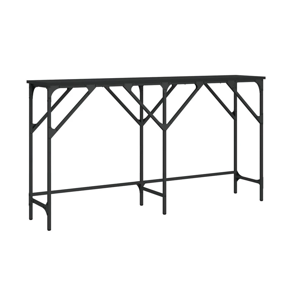 vidaXL Console Table Black 55.1"x11.4"x29.5" Engineered Wood