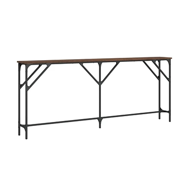 vidaXL Console Table Brown Oak 70.9"x9.1"x29.5" Engineered Wood