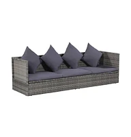 vidaXL Patio Bed Gray 78.7"x23.6" Poly Rattan