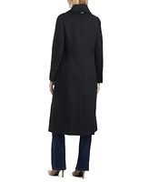 Vince Camuto Women's Single-Breasted Fit and Flared Drap Wool Coat