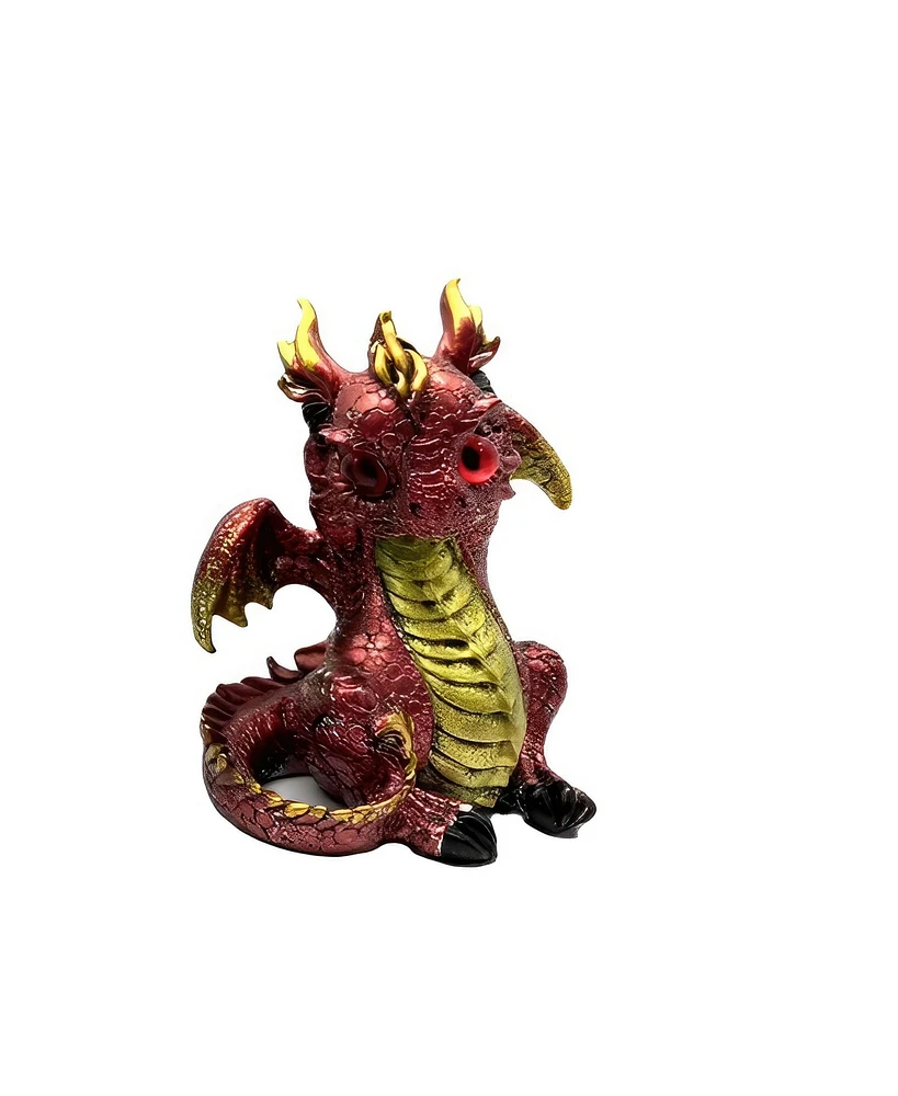 Fc Design 5.5"H Red Dragon no Hear Figurine Decoration Home Decor Perfect Gift for House Warming, Holidays and Birthdays