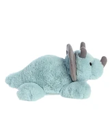 Aurora Small Triceratops Mini Flopsie Adorable Plush Toy Blue 8"