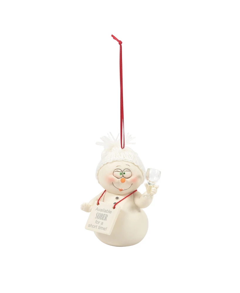 Jim Shore Snow P Available Sober Ornament