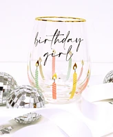 8 Oak Lane Birthday Girl Stemless Wine Glass