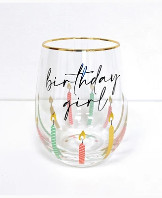 8 Oak Lane Birthday Girl Stemless Wine Glass