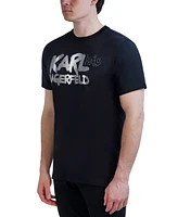 Karl Lagerfeld Paris Men's Cotton Shiny-Logo T-Shirt