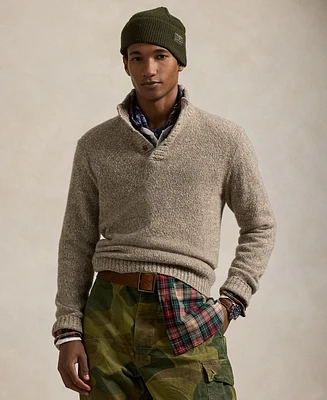 Polo Ralph Lauren Men's Speckled Wool-Blend Mockneck Sweater