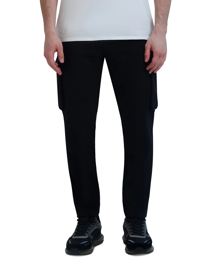 Karl Lagerfeld Paris Men's Fleece Cargo Joggers