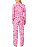 Ellen Tracy Women's Long-Sleeve Floral Pajama Set