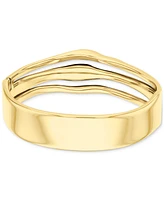 Calvin Klein Stainless Steel Wavy Triple-Row Bangle Bracelet