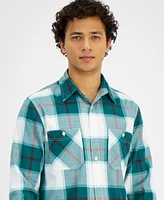 Sun + Stone Men's Ross Plaid Shirt, Exclusively at Macy's