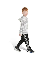 adidas Little and Toddler Boys Printed Hooded Tee Pant, 2-Piece Set