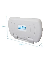 ECR4Kids Toddler Horizontal Wall-Mounted Changing Station with Slim Back, White Granite