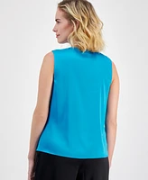 I.n.c. International Concepts Petite Cowlneck Sleeveless Top, Created for Macy's