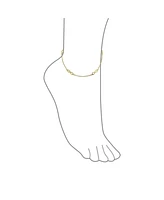 Bling Jewelry Delicate Multi Charm Love Knot Infinity Anklet Ankle Bracelet For Women Link Chain 14K Gold Plated .925 Sterling Silver 9-10 Inch Adjust