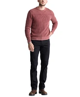 Men's Washy Cotton Textured Knit Crewneck Sweater