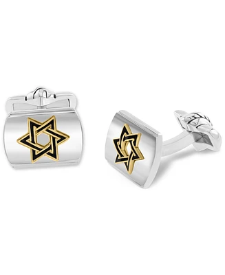 Effy Men's Star Of David Cufflinks in Sterling Silver & 18k Gold-Plated Sterling Silver