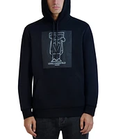 Karl Lagerfeld Paris Men's Flat Head Graphic Hoodie