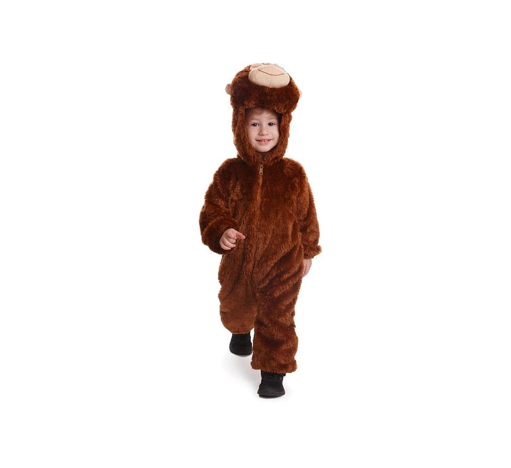 Dress Up America Plush Monkey Jumpsuit Costume - Kids Girls & Boys