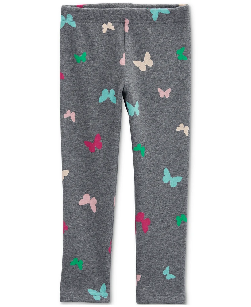 Carter's Toddler Girls Butterfly-Print Cozy Fleece Leggings