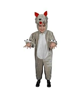 Dress Up America Grey Plush Wolf Jumpsuit Costume