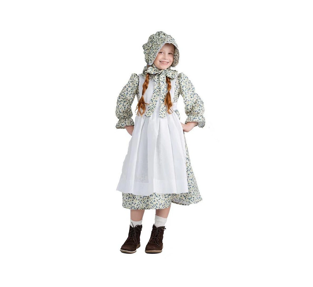 Dress Up America Pioneer Dress, Apron & Bonnet Costume Set