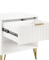 Manhattan Comfort 1- Piece Dumbo Medium-Density Fiberboard 1-Drawer Modern Nightstand