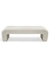 Maison Boucle 60" Look Large Bedroom Waterfall Upholstered Bench-Maison