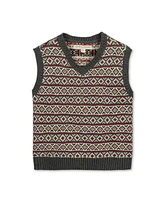 Hope & Henry Boys Organic V-Neck Intarsia Sweater Vest