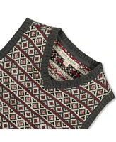 Hope & Henry Boys Organic V-Neck Intarsia Sweater Vest