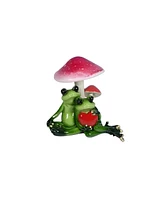 Fc Design 5"W Frog Couple under Mushroom Figurine Decoration Home Decor Perfect Gift for House Warming, Holidays and Birthdays