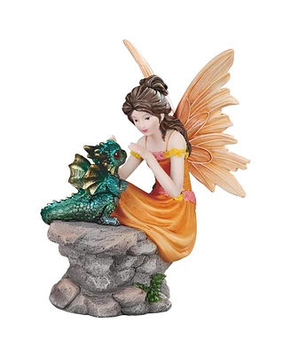 Fc Design 7.5"H Fairy with Dragon Figurine Decoration Home Decor Perfect Gift for House Warming, Holidays and Birthdays