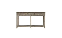 Slickblue Rustic Brushed Texture Entryway Table Console with Drawer and Bottom Shelf for Living Room