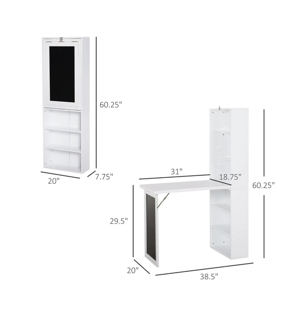 Slickblue Wall Mount Desk Cabinet – Space-Saving and Stylish Storage Solution