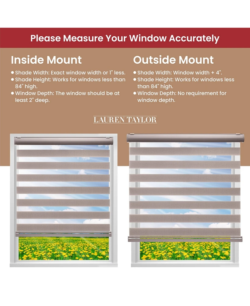 Lauren Taylor Cordless Zebra Blinds for Windows