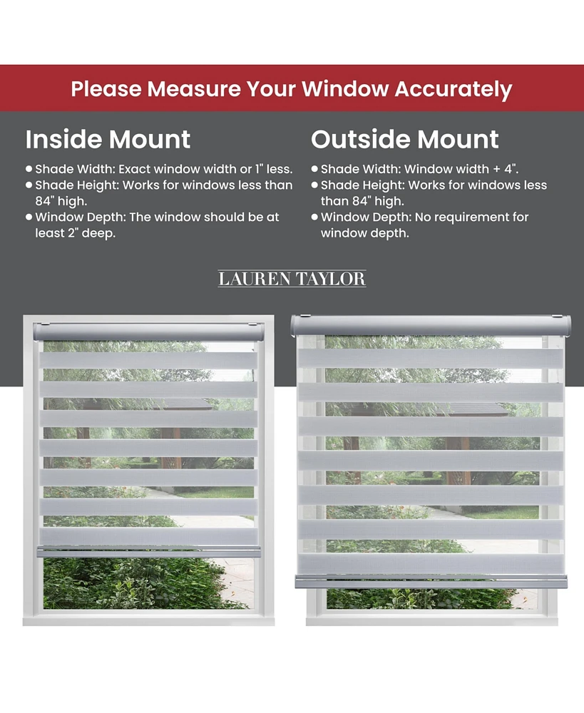 Lauren Taylor Cordless Zebra Blinds for Windows