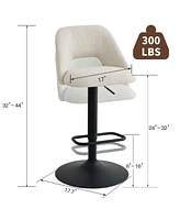 The Pop Home 360° Swivel Fabric Stool,Set Of 2 Adjustable Barstools-The