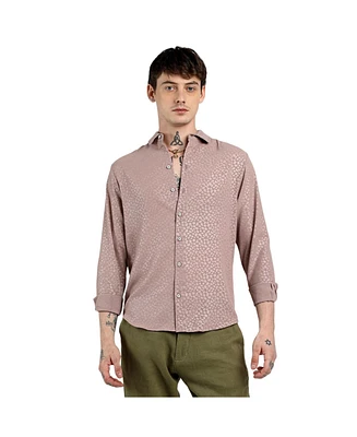 Campus Sutra Men's Nude Pink Pavement Shirt