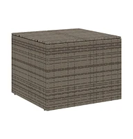 Garden Storage Box Gray 76.9 Gal Poly Rattan